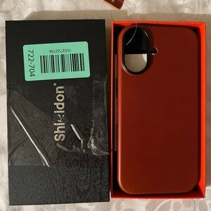 SHIELDON Case for iPhone 16 Pro - Genuine Leather MagSafe Slim CoverBrownOpenBox
